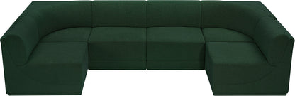 Rudy Green Boucle Fabric Modular Sectional Sec6B