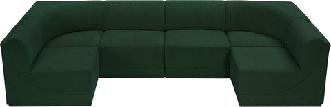 Rudy Green Boucle Fabric Modular Sectional Sec6B