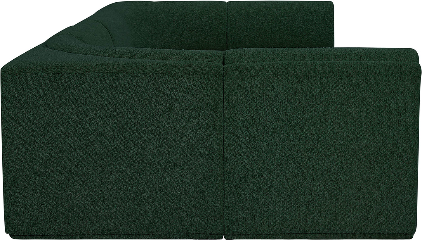 rudy green boucle fabric modular sectional sec6b