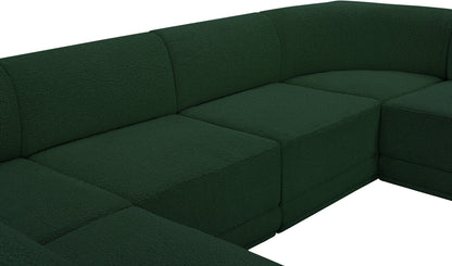 Rudy Green Boucle Fabric Modular Sectional Sec6B