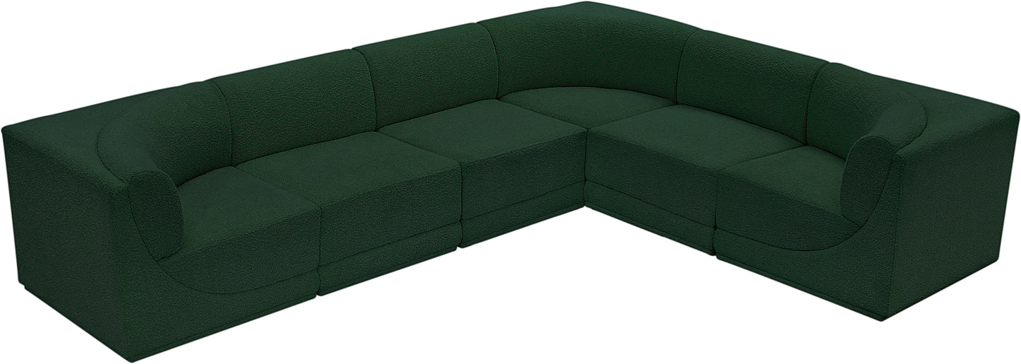 rudy green boucle fabric modular sectional sec6c