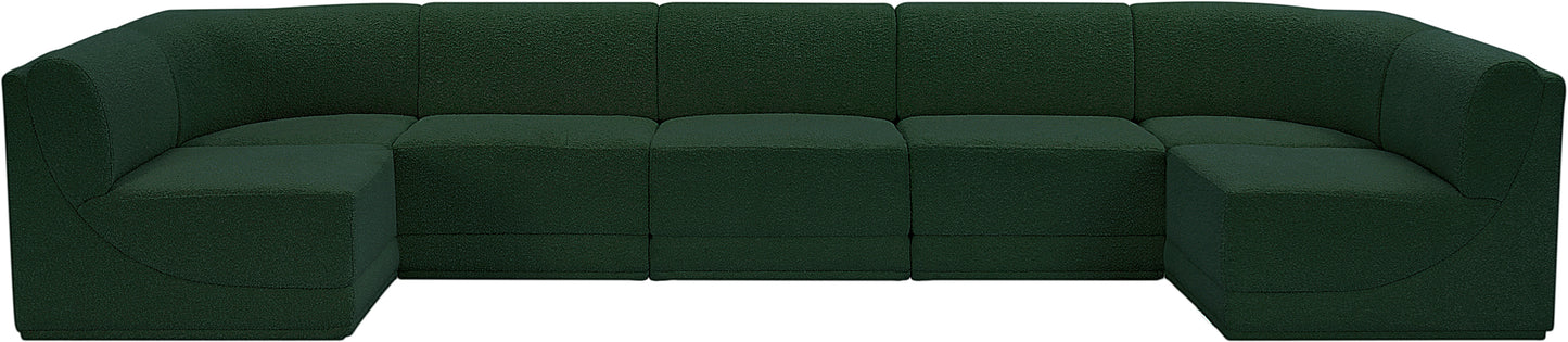 rudy green boucle fabric modular sectional sec7a