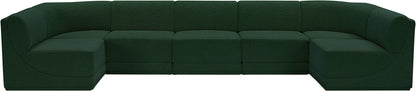 Rudy Green Boucle Fabric Modular Sectional Sec7A