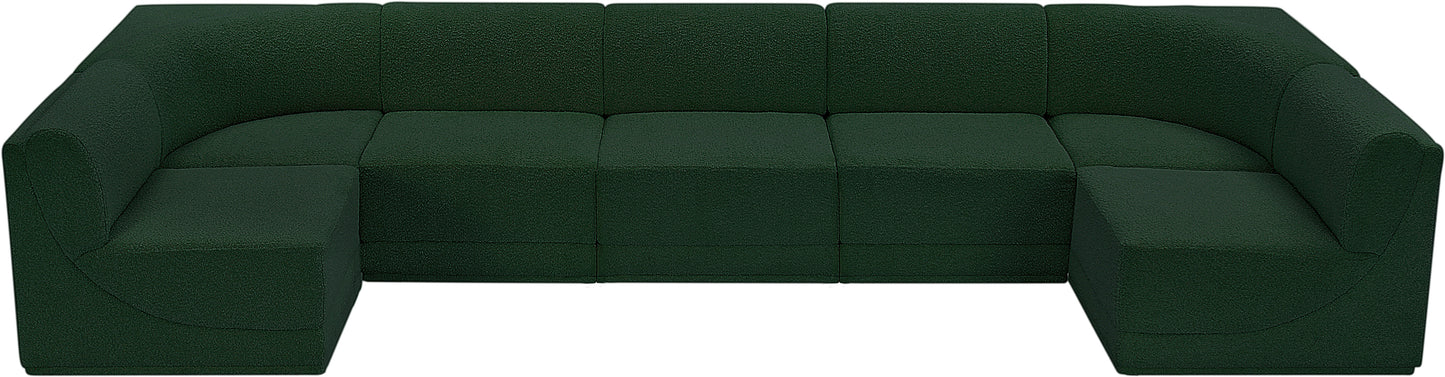 rudy green boucle fabric modular sectional sec7a