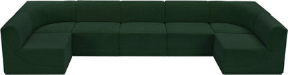 Rudy Green Boucle Fabric Modular Sectional Sec7A