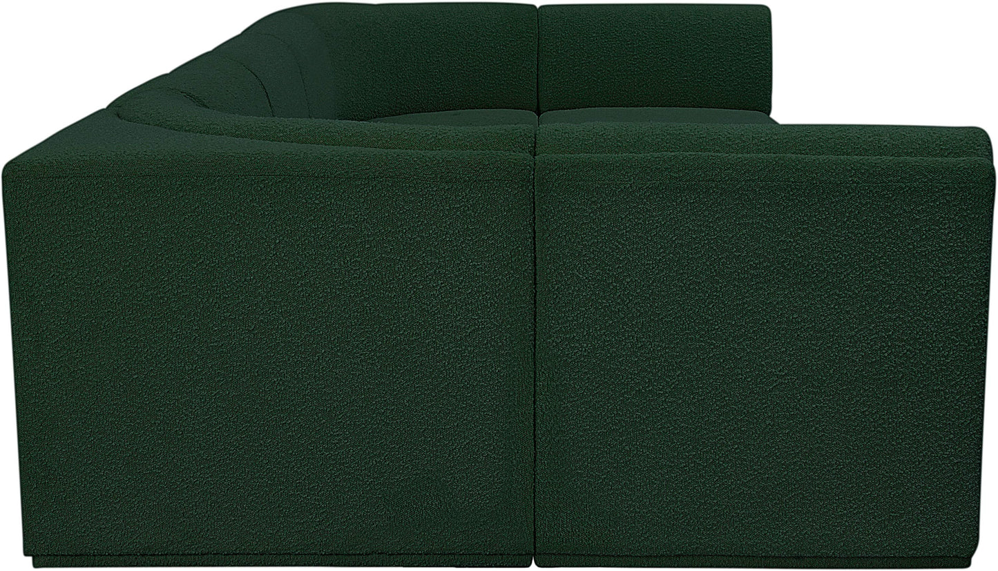 rudy green boucle fabric modular sectional sec7a