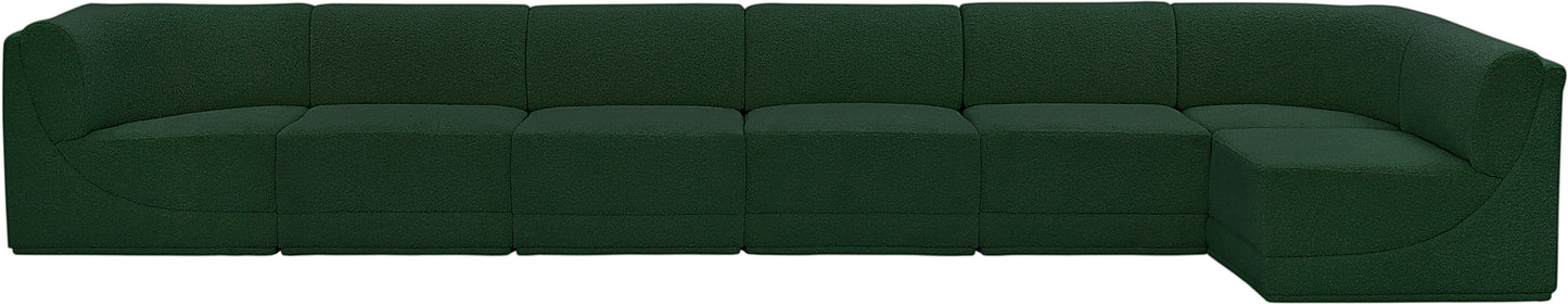 rudy green boucle fabric modular sectional sec7b