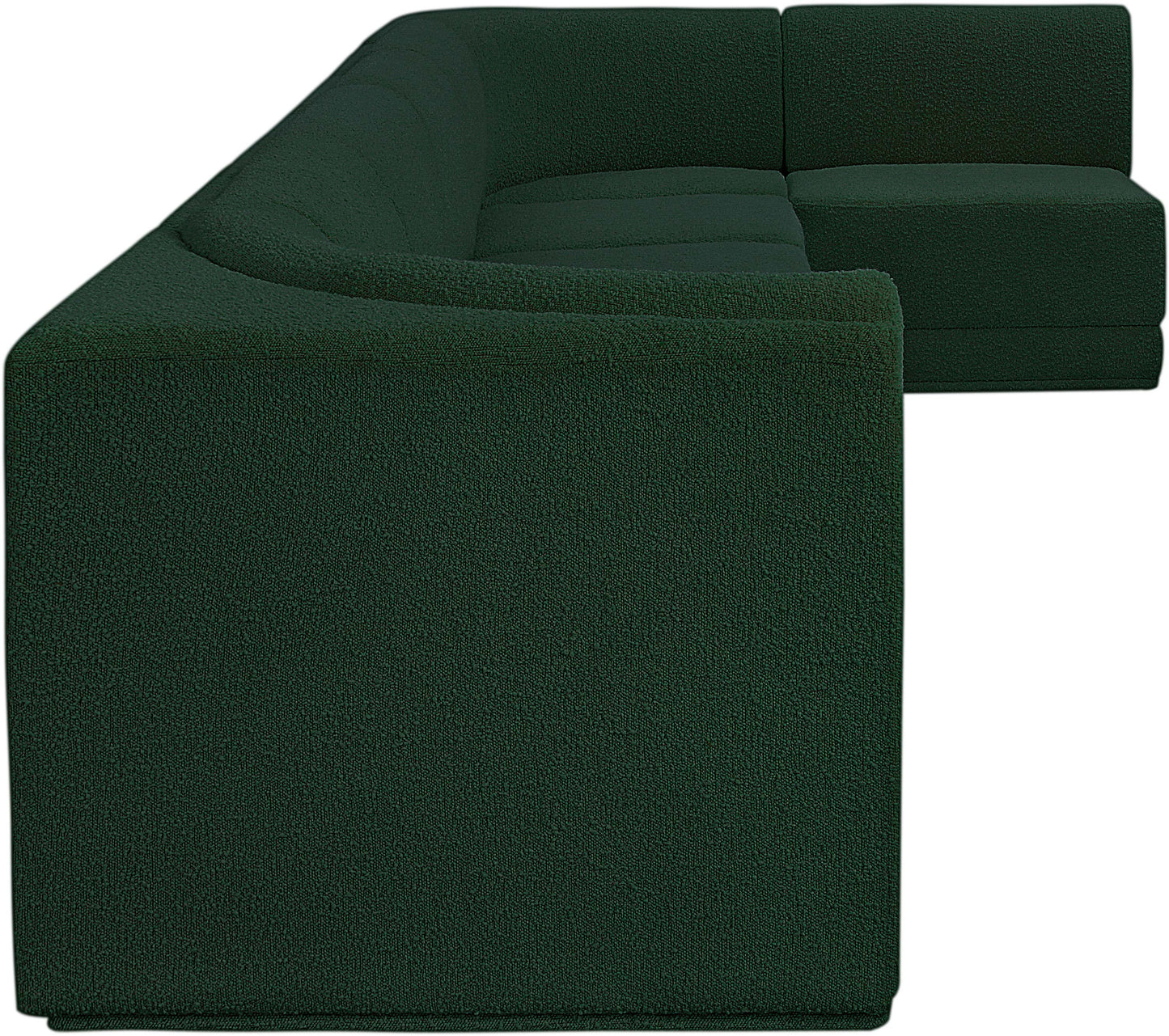 rudy green boucle fabric modular sectional sec7b