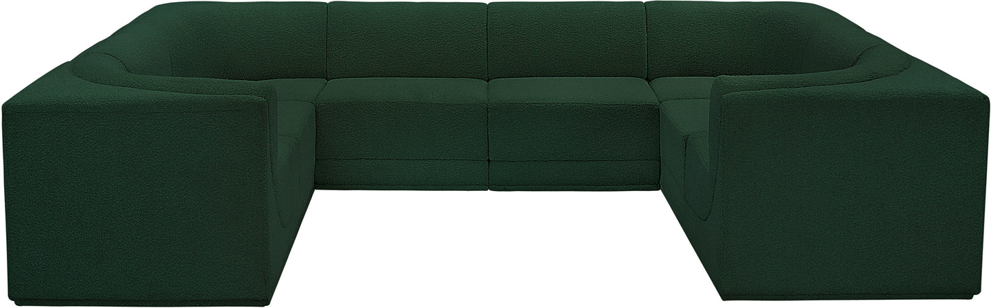 rudy green boucle fabric modular sectional sec8a