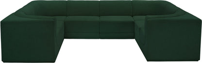 Rudy Green Boucle Fabric Modular Sectional Sec8A