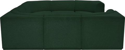 Estelle Green 128 Boucle Fabric Upholstered Modular Sectional, 8-Piece
