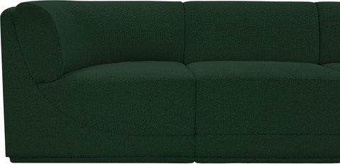 Estelle Green 128 Boucle Fabric Upholstered Modular Sectional, 8-Piece