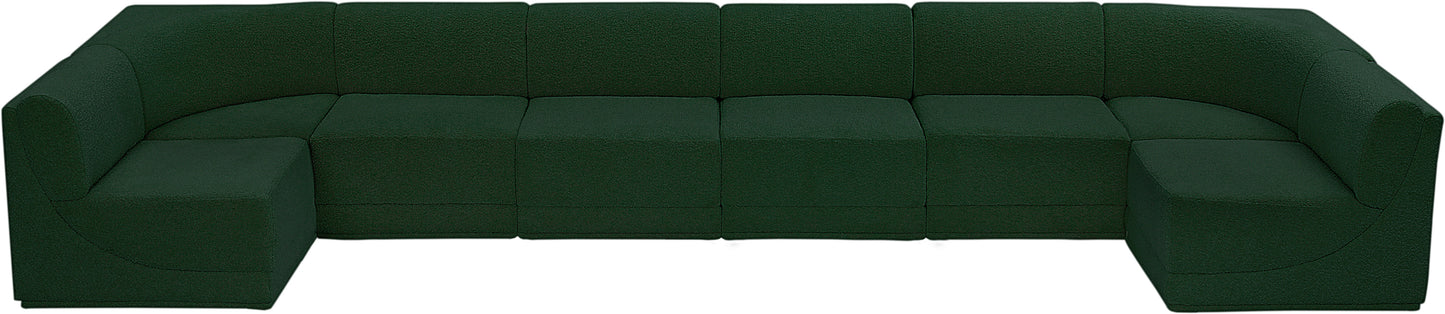 rudy green boucle fabric modular sectional sec8b