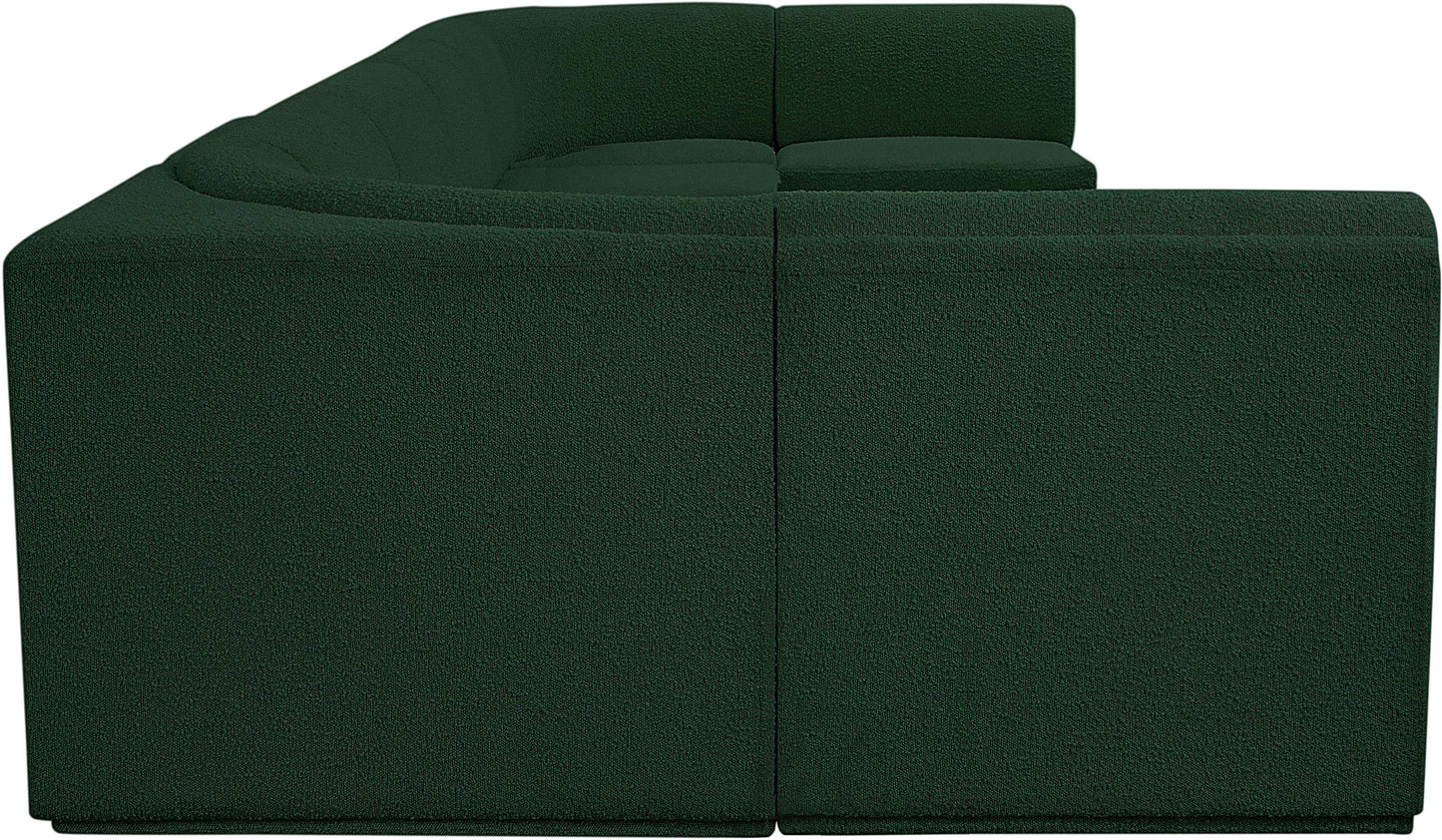 rudy green boucle fabric modular sectional sec8b