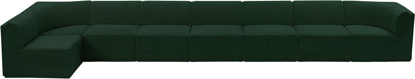 rudy green boucle fabric modular sectional sec8c