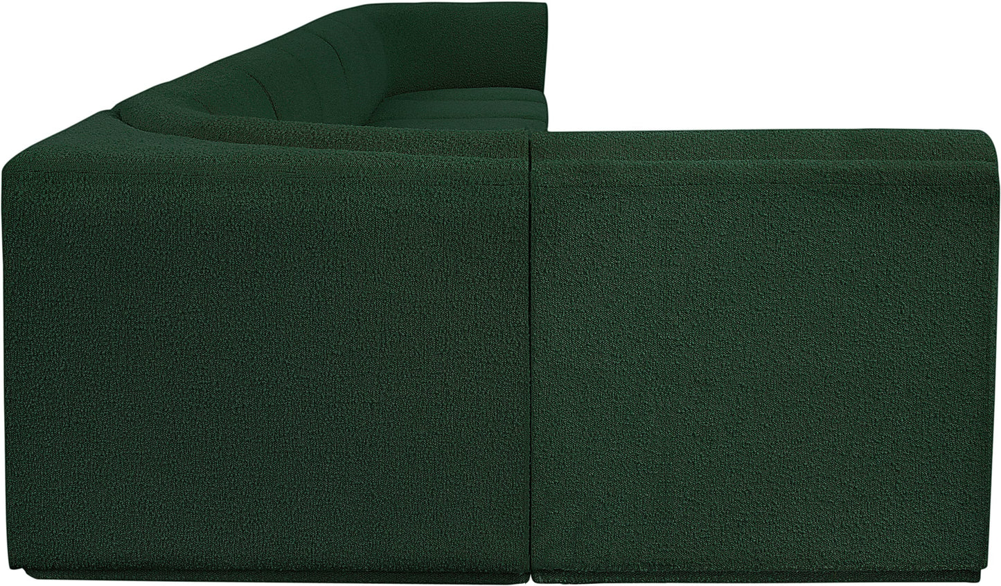 rudy green boucle fabric modular sectional sec8c