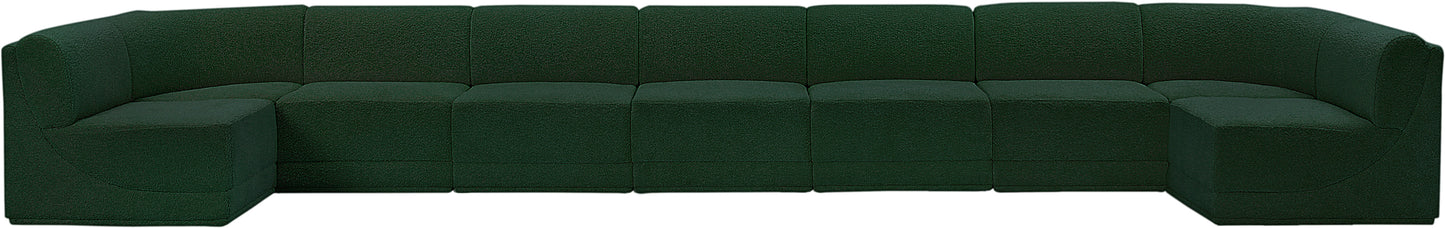 rudy green boucle fabric modular sectional sec9a