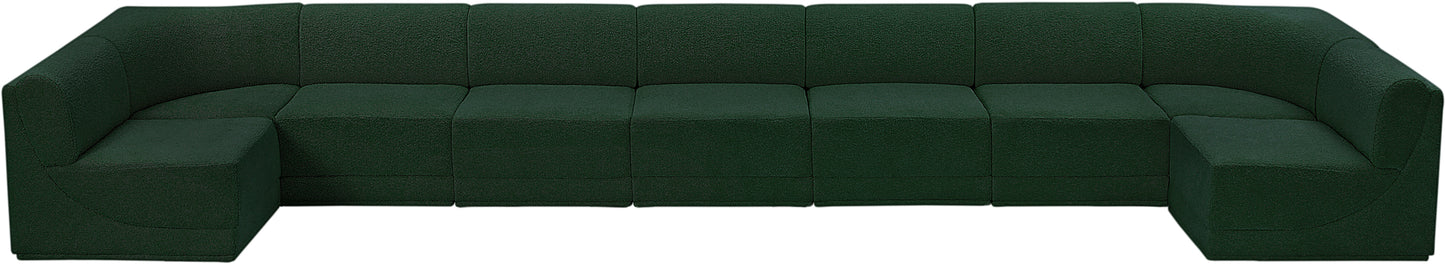 rudy green boucle fabric modular sectional sec9a