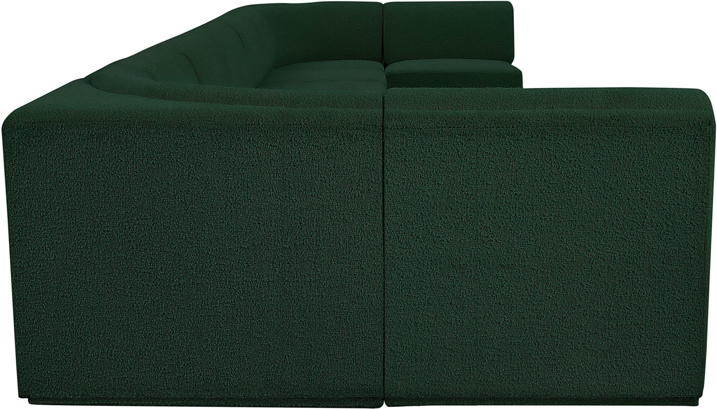 rudy green boucle fabric modular sectional sec9a