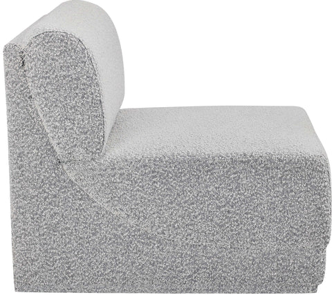 Rudy Grey Boucle Fabric Armless Armless