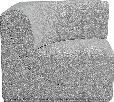 Rudy Grey Boucle Fabric Corner Corner