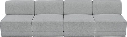 Rudy Grey Boucle Fabric Modular Sofa S120