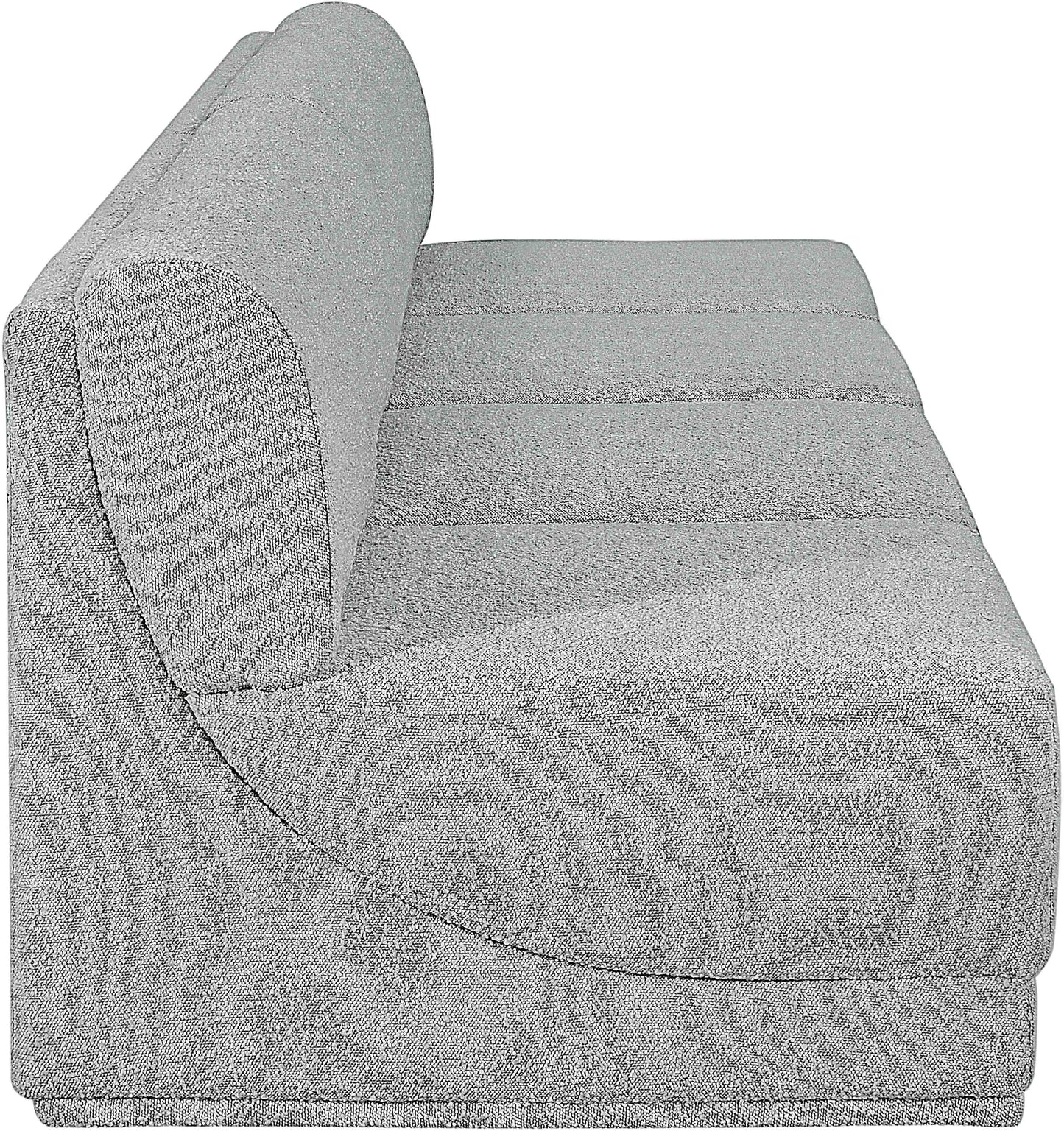 rudy grey boucle fabric modular sofa s120