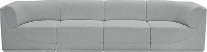 Rudy Grey Boucle Fabric Modular Sofa S128