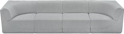 Rudy Grey Boucle Fabric Modular Sofa S128