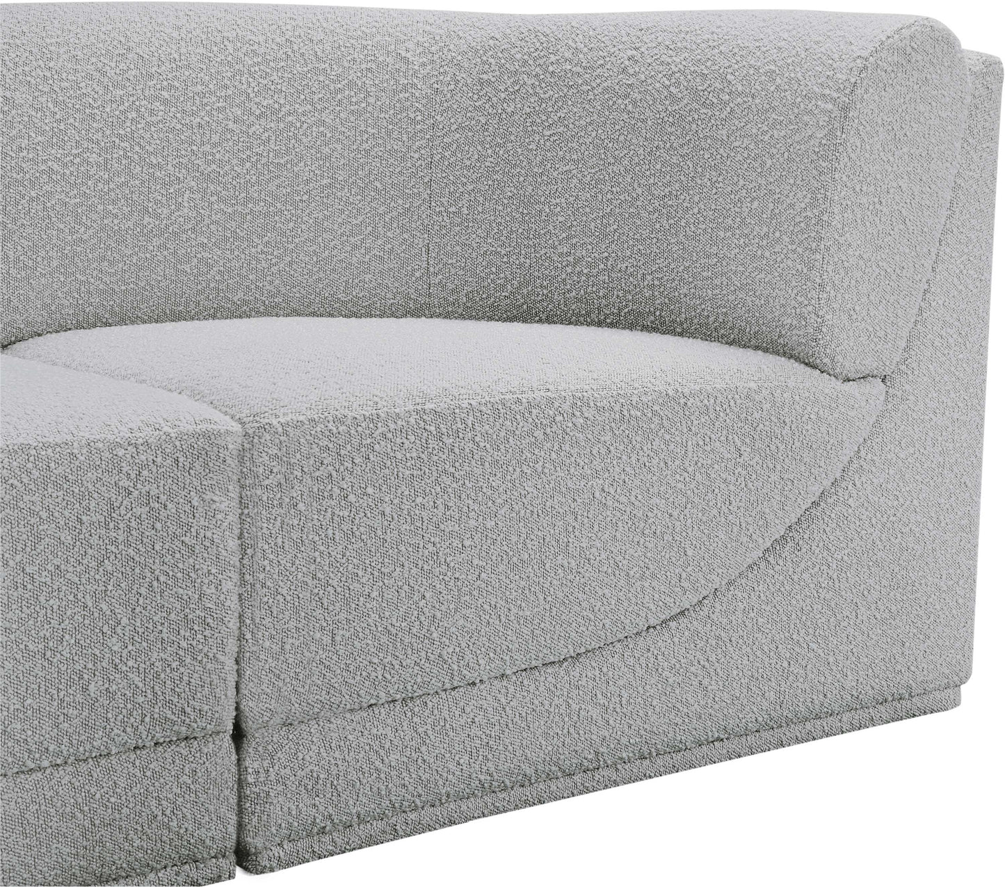 rudy grey boucle fabric modular sofa s128