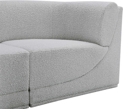 Rudy Grey Boucle Fabric Modular Sofa S128