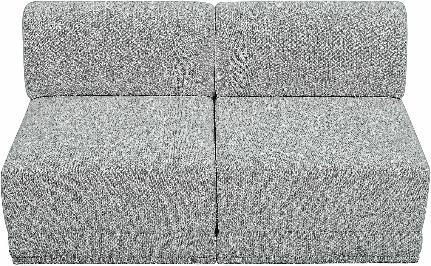 rudy grey boucle fabric modular sofa s60