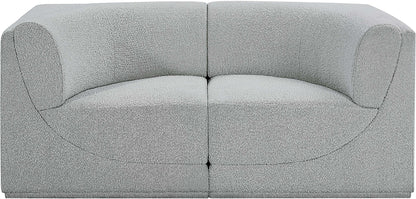 Rudy Grey Boucle Fabric Modular Sofa S68