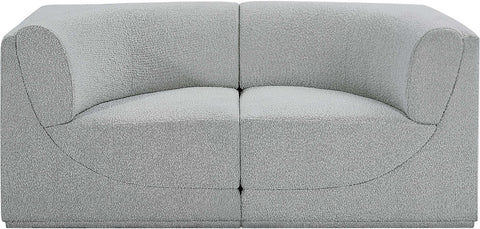 Rudy Grey Boucle Fabric Modular Sofa S68