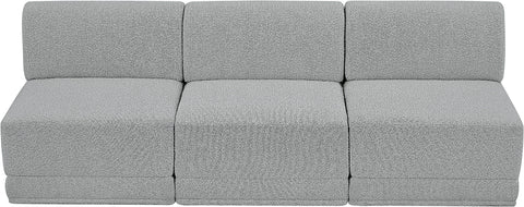 Rudy Grey Boucle Fabric Modular Sofa S90