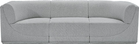 Rudy Grey Boucle Fabric Modular Sofa S98