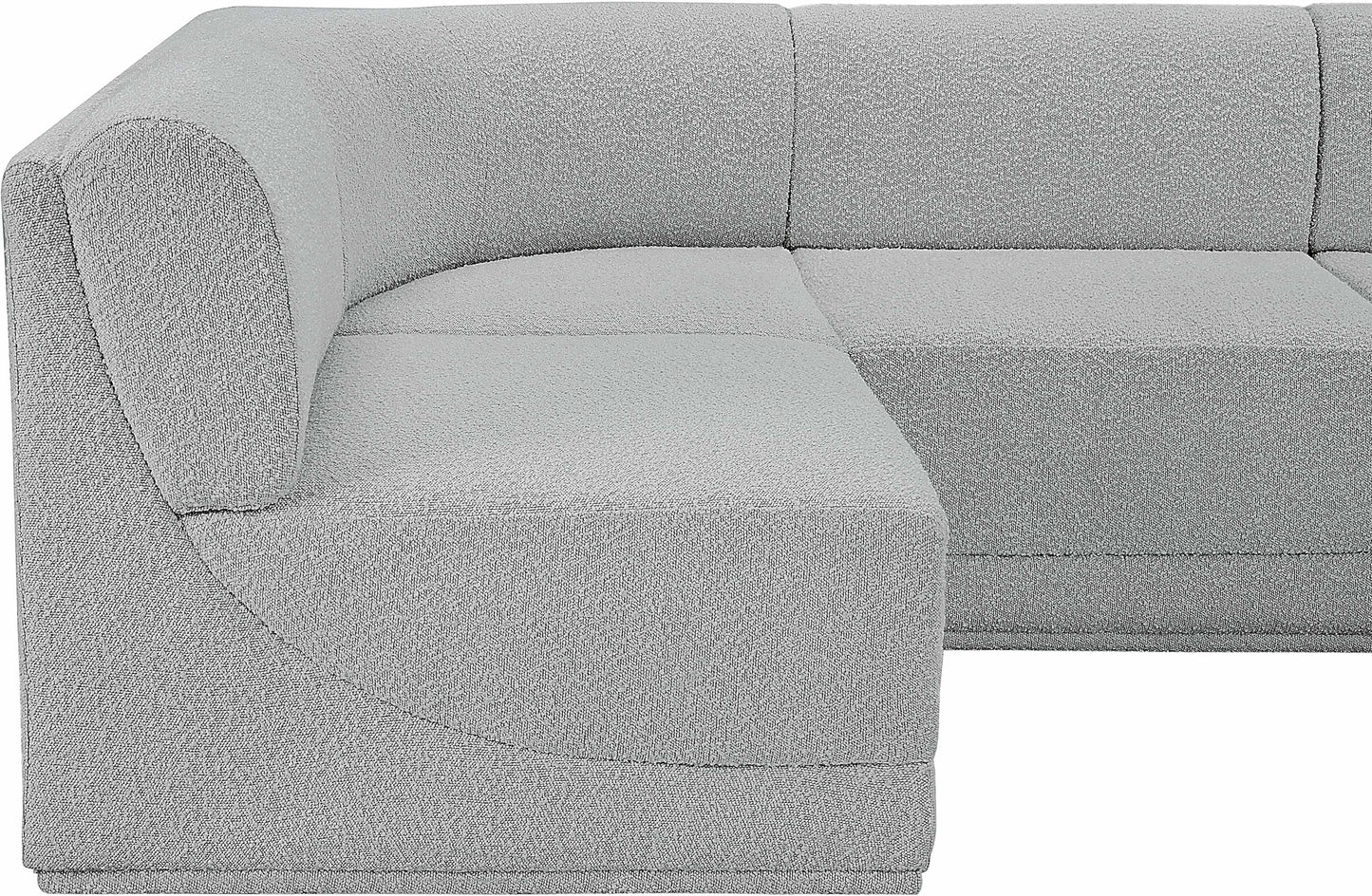 rudy grey boucle fabric modular sectional sec4a