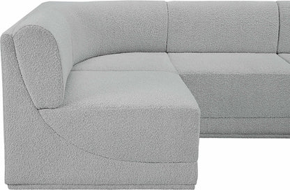 Rudy Grey Boucle Fabric Modular Sectional Sec4A