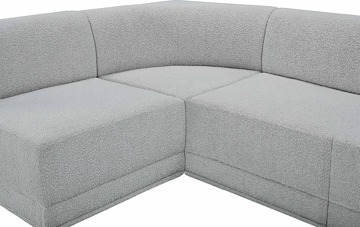 rudy grey boucle fabric modular sectional sec4a