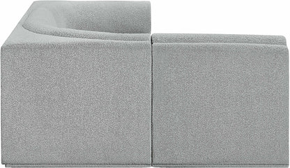 Rudy Grey Boucle Fabric Modular Sectional Sec4A