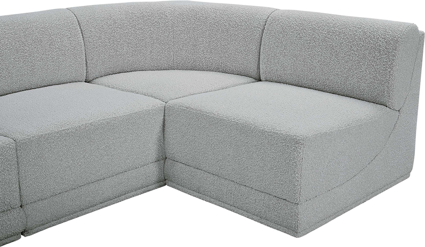 rudy grey boucle fabric modular sectional sec4a