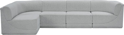 Rudy Grey Boucle Fabric Modular Sectional Sec5A