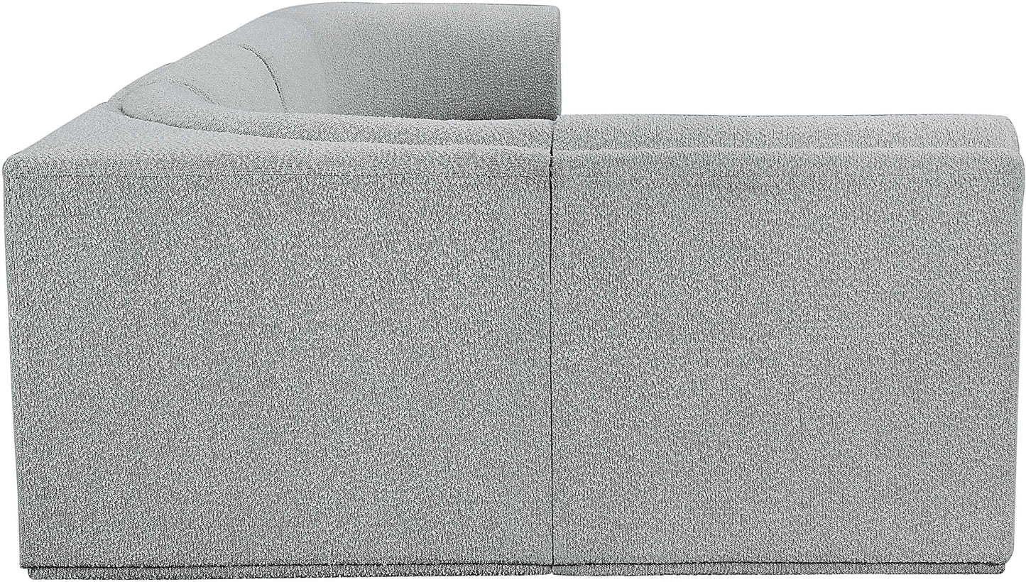 rudy grey boucle fabric modular sectional sec5a