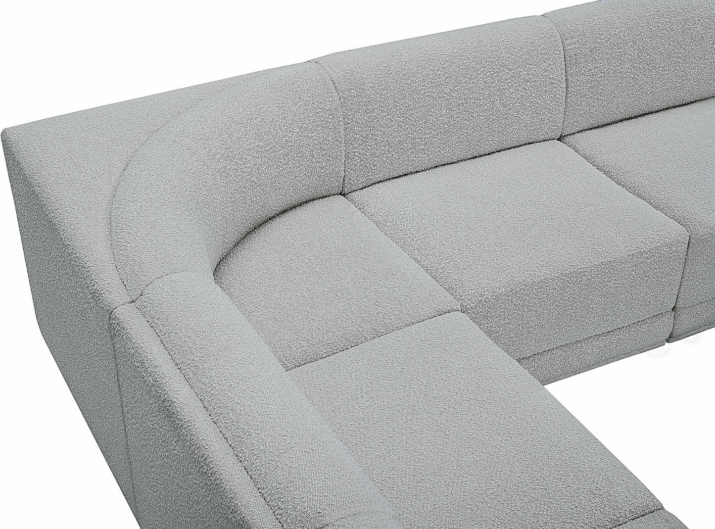 rudy grey boucle fabric modular sectional sec5c