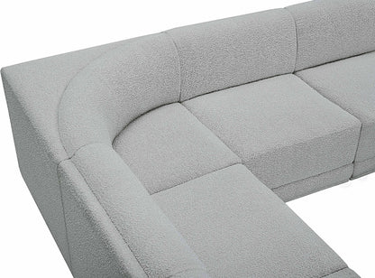 Rudy Grey Boucle Fabric Modular Sectional Sec5C