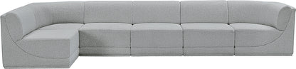 Rudy Grey Boucle Fabric Modular Sectional Sec6A