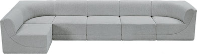 Rudy Grey Boucle Fabric Modular Sectional Sec6A