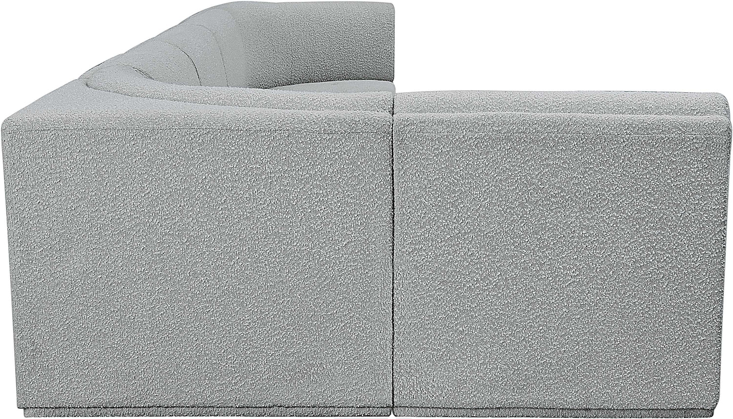 rudy grey boucle fabric modular sectional sec6a