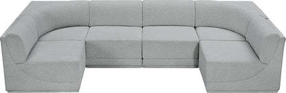 Rudy Grey Boucle Fabric Modular Sectional Sec6B