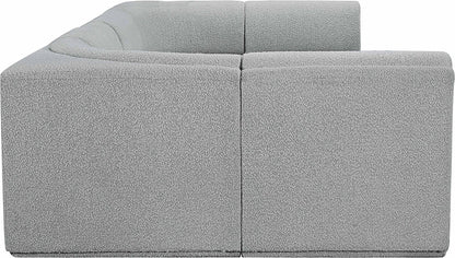 Rudy Grey Boucle Fabric Modular Sectional Sec6B